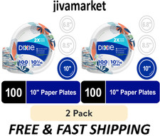 Dixie Disposable Paper Plates, 10