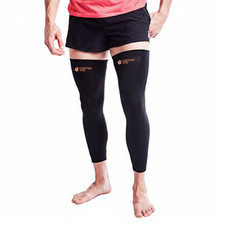 Full Leg Compression Sleeve 2 pack Copper Infused Knee Thigh Calf Support picture