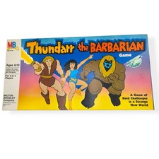 Vintage 1982 Thundarr The Barbarian Board Game Milton Bradley UNPUNCHED Complete picture