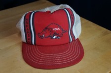Vintage Arkansas Razorbacks Trucker Hat. Floppy.  SnapBack Hat. Estate sale find picture