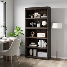 Wood Freestanding Bookshelf Display Shelves fo Home Office Open Bookcase Storage picture