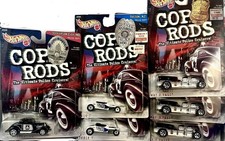 Hot Wheels Cop Rods Lot 6 3-Window 34 Track T Way 2 Fast Damaged Cards Read picture