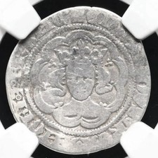 King Edward III 1327-1377 AD, England 2p Two Pence Halfgroat Silver 1351-61, NGC picture