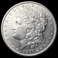 1891‑S SF Mint 90% Silver Vintage Liberty Head Morgan Dollar picture