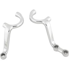 Speedway Chrome Drop Steering Arms, 3-3/4 Drop, Fits 1937-48 Ford picture