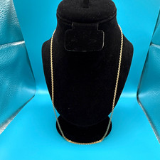 14K Yellow Gold Rope Chain Necklace 24in Lobster Clasp, No Stone picture