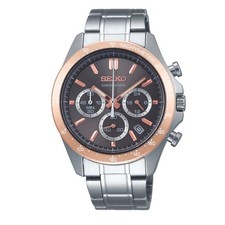 SEIKO Seiko Selection SBTR026 Gray Chronograph Mens Watch New in Box picture