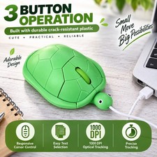 Cute Turtle Wired USB Optical Mouse with 3 Button Operation and 1000 DPI picture