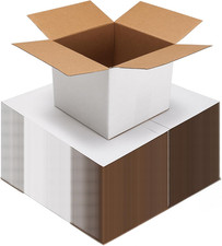 5X5X5 White Shipping Boxes Set of 50, White Corrugated Cardboard Boxes for Small picture
