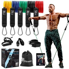 XPRT Fitness 11-Piece Resistance Bands Set 150LB - Ultimate Home Gym Kit picture