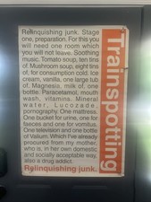 Vintage Original TRAINSPOTTING Poster VERY RARE VERSION Relinquishing Junk  1996 picture