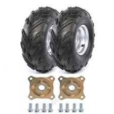 Two 16x8-7 7 Inch Wheel Rim Tire w/ Hubs Bolts Fit 4 Wheeler Scooter Buggy 125cc picture