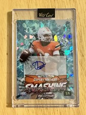 2026 Darian Mensah 1/1 auto Wild Card just the hits Alumination cracked ice picture