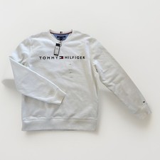 NWT 79.50 Tommy Hilfiger Sweatshirt Jumper Top  Light White Mens Large picture
