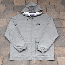 Patagonia Baggies Jacket Men’s Medium Gray Hooded Full Zip Lined Windbreaker picture