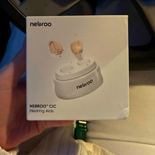 New never used NEBROO CIC Rechargeable Hearing Aids Vol control & charging case picture