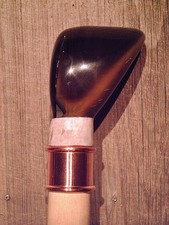 walking stick DEER HOOVE & NATURAL GROWN MAPLE wood shaft custom made in the USA picture
