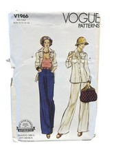 Vogue V1966 Jacket Pants B5 (8-10-12-14-16) 1970s Vintage Reissue picture