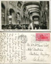 ITALY: Milan Central Railway Station Interior 1931 PPC – Postal History picture