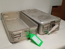 Lot of 2 Aesculap SterilContainer JN series rigid sterilization trays, 1x lid picture