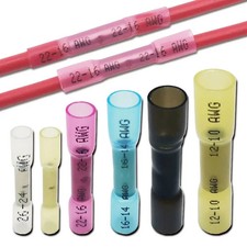 10/50/100/200PCS Heat Shrink Butt Wire Connectors AWG 24-10 0.3-6.0mm2 Waterproo picture