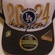 New Era 9SEVENTY Stretch-Snap Los Angeles Dodgers World Series Hat Black/White picture