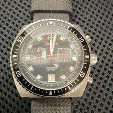 Zodiac Sea Dragon Quartz Chronograph Tachymeter Date 100m Black Dial picture