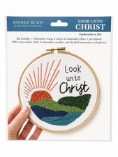 Doodle Beads Look Unto Christ Embroidery Kit LDS Christian Craft picture