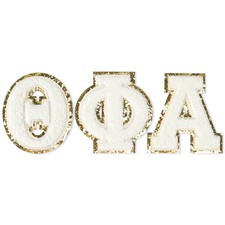 Sorority Shop Theta Phi Alpha Chenille Letter Stickers - Adhesive Back, Set o... picture