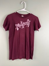 Vintage Metcalf Graphic T Shirt Maroon Single Stitch USA 100% Cotton Unbranded M picture