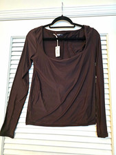 Aerie Smoothez Women's Brown Scoop Neck Long Sleeve Top Sz XL picture