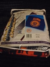 NEW BIEDERLACK chief illiniwek u of I BLANKET VINTAGE 70”x80” Illinois  picture