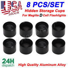 For Maglite D Cell Dry Storage Hidden Cups , Anodized Aluminum Non Freeze Plugs picture