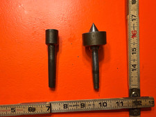 Vintage Live Center Machining Tool Lot & Taper Adapter Shank #2 MT 6201Z picture