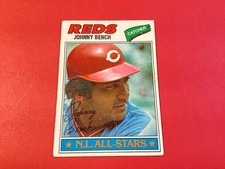1977 Topps #70 Johnny Bench HOF Reds Crease Lower Grade picture