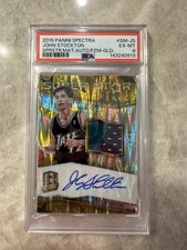 2015-16 Panini Spectra - Superstar Materials Auto John Stockton #SM-JS /10 PSA 6 picture