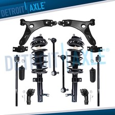 Front struts Lower Control Arms Tie Rods Kit for 2000 2001 2002-2004 Ford Focus picture