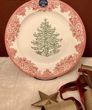 Royal Stafford Christmas Tree Red and Green Dinner Plate 11” picture