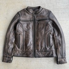 HOT LEATHERS LADIES BURNISHED BROWN LEATHER MOTORCYCLE JACKET - JKL1024 Size S picture