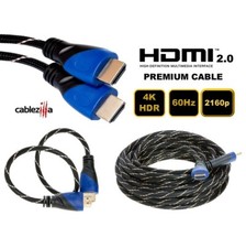 4K HDMI 2.0 Premium Braided Cable ARC 60Hz HDR 2160p 3D HDTV 1.5ft-50ft Pack LOT picture