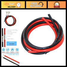 10 AWG Silicone Wire Set - 10ft Red & Black Tinned Copper Electrical Wire picture