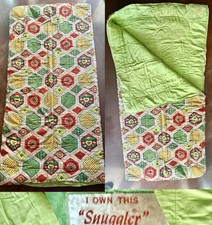 VINTAGE 70’s “SNUGGLER” PATCHWORK SLEEPING BAG 66”X33”~RARE picture