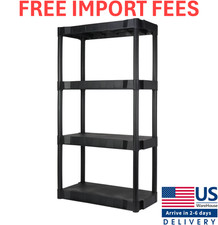 Hyper Tough 4 Shelf Plastic Shelving Unit 13.88