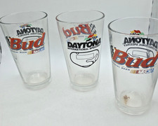 Set of 3 Budweiser Official Beer of NASCAR 16 oz. Glasses Daytona picture