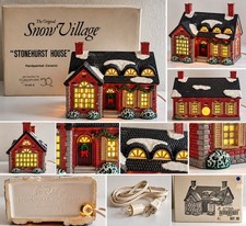 Dept 56 Snow Village Stonehurst House 1988 #51403 Retired Lighted Original Box picture