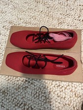Vivaia Women's Red Mary - Miley Square Toe Size 10 EUC picture