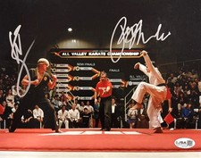 Ralph Macchio William Zabka Signed 8x10 Karate Kid Face Off Photo JSA picture