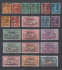 + GERMANY FRANCE WWI MEMEL KLAIPEDA 1922. Mi. # 52-71 COMPLETE SET USED picture