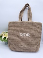 Dior Beauty GWP Beige Straw Tote Bag 17” * 13” * 4” picture