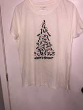 maurices White Graphic Print Crew Neck Embroidered Short Sleeve T-Shirt M picture